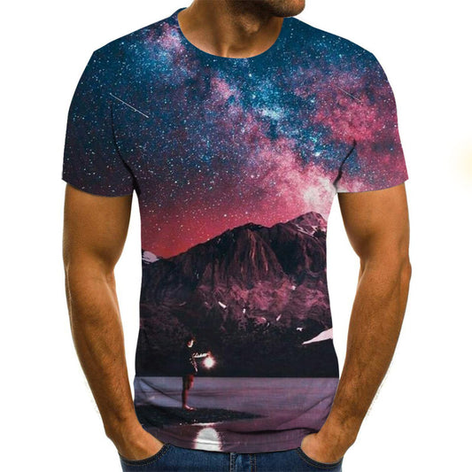 Camiseta Hombre Estampado Digital 3D Manga Corta - Image 2