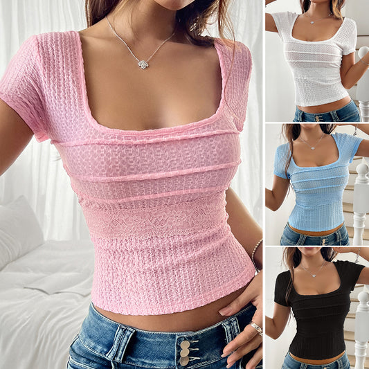 Blusa Casual sin Espalda con Lazo y Manga Corta para Mujer - Image 2