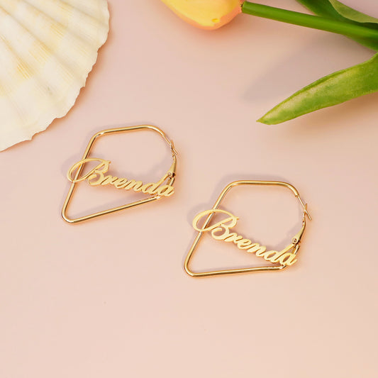 Aretes Cuadrados Irregulares Brenda para Mujer - Image 2