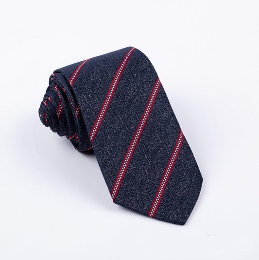 Corbata de Poliéster Jacquard con Rayas - Empaque Individual - Image 2