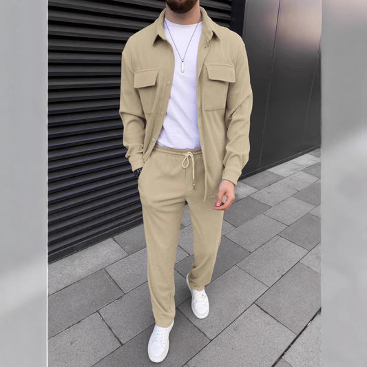Traje Casual de Pana para Hombre - Camisa y Pantalón Coordinado - Image 2