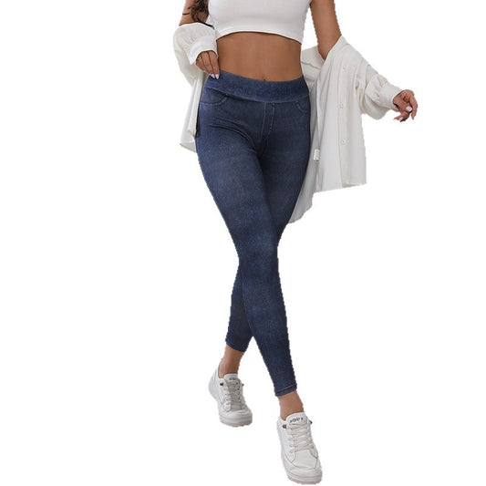 Pantalones de Yoga Tipo Denim con Levantador de Glúteos - Image 2