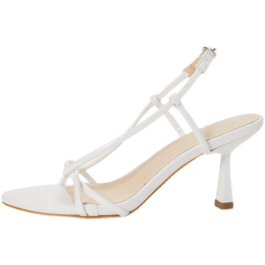 Sandalias de Tacón Alto con Correa Elástica Cruzada - Image 2