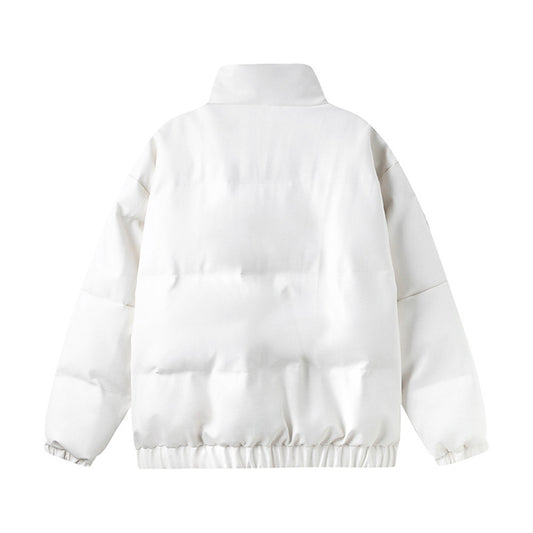 Abrigo PU Acolchado con Cuello Alto para Invierno - Image 2