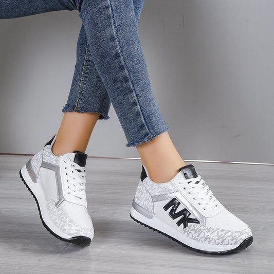 Zapatillas Deportivas Casuales para Mujer con Estampado y Encaje - Image 2