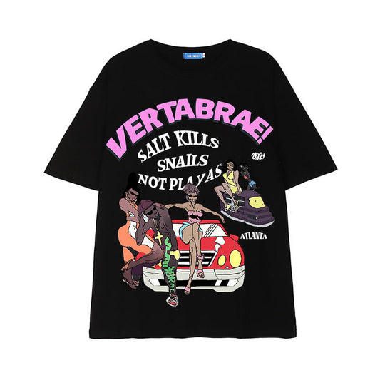 Camiseta Vintage Americana de Manga Corta para Hombre - Image 2