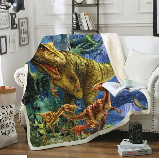 Manta Térmica Estampado Dinosaurio 3D - Suave y Cómoda para Oficina - Image 2