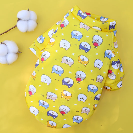 Suéter de Dos Patas con Estampado de Dibujos Animales y Forro de Terciopelo para Mascotas - Image 2