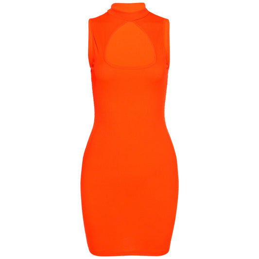 Vestido Sexy Ajustado sin Mangas con Cuello Redondo y Aberturas - Image 2