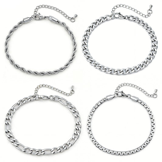 Pulsera de Acero Titanio Minimalista para Hombre - Diseño Retro Artístico - Image 2
