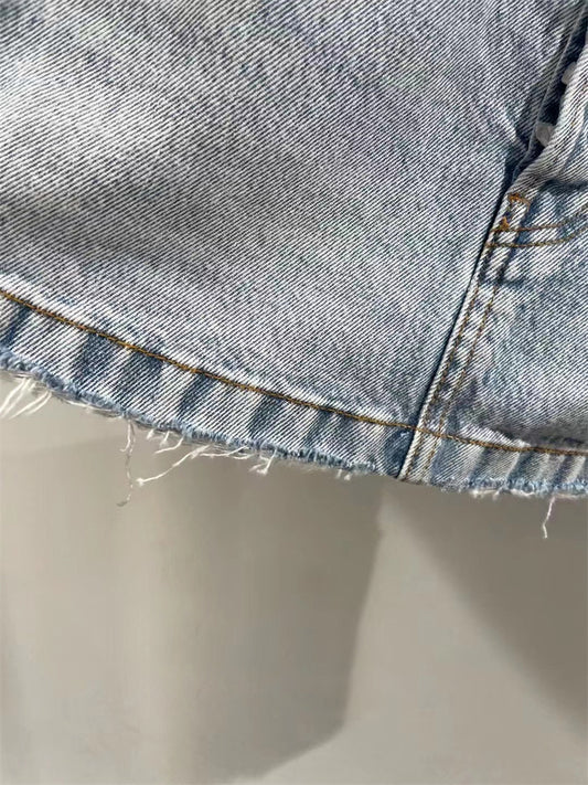 Falda Denim Vintage con Dobladillo Deshilachado - Image 2