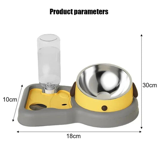 Comedero y Bebedero para Mascotas con Diseño Ergonómico Inclinado 15° - Image 2