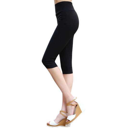 Pantalones Capri Ajustados Talla Grande en Colores Pastel - Image 2