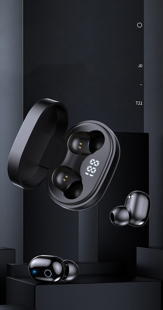 Auriculares Inalámbricos Deportivos T21 con Pantalla Digital y Bluetooth - Image 2