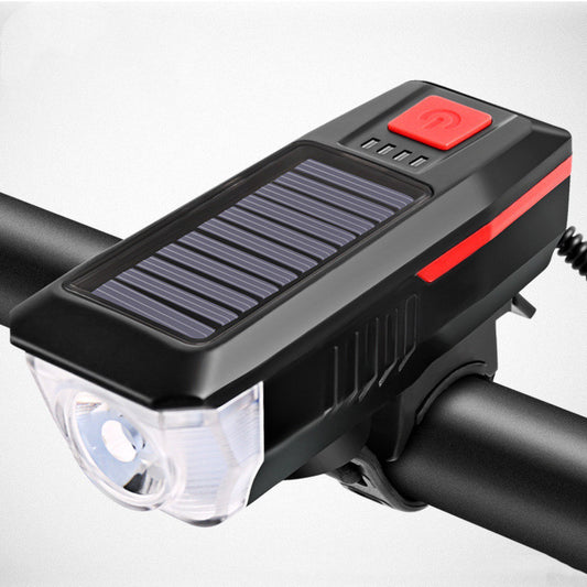 Faro Bicicleta LED Solar con Bocina USB Recargable - Image 2