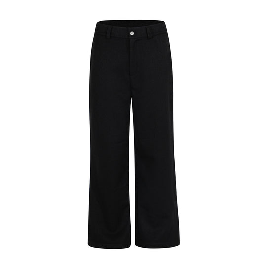Pantalones Casuales Retro de Corte Acampanado - Diseño Minimalista Unisex - Image 2