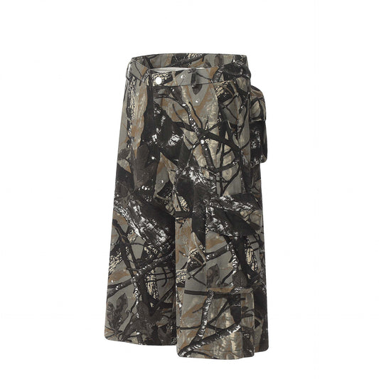 Shorts de Mezclilla Camuflado Estilo Americano con Múltiples Bolsillos - Image 2