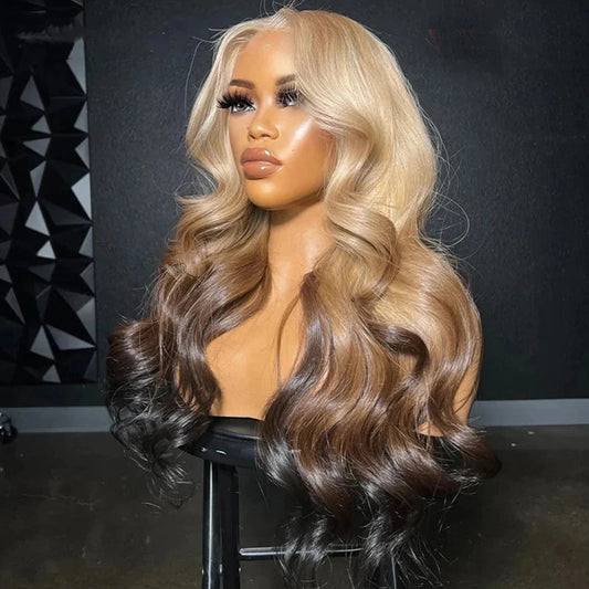 Peluca Frontal de Encaje Ondas Sueltas Rubio Miel para Mujer - Image 2