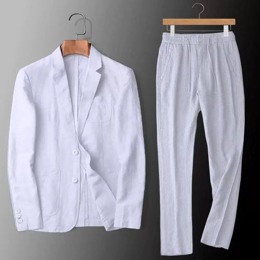 Traje Business-Casual de Lino 100% para Hombre - Ligero y Transpirable - Image 2
