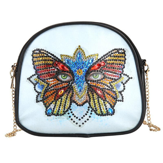 Bolso de Hombro Artesanal Mandala Pavo Real con Diamantes - Image 2