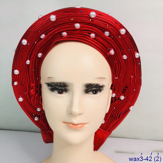 Turbante Trenzado Jacquard Perla Árabe para Mujer - Image 2