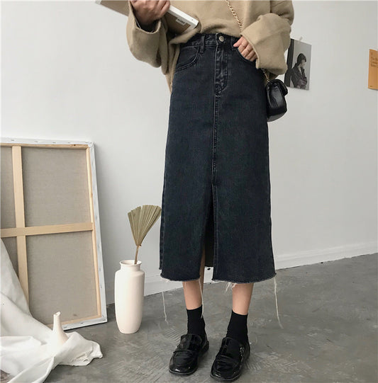 Falda Denim Mujer Otoño Invierno - Estilo Moderno - Image 2