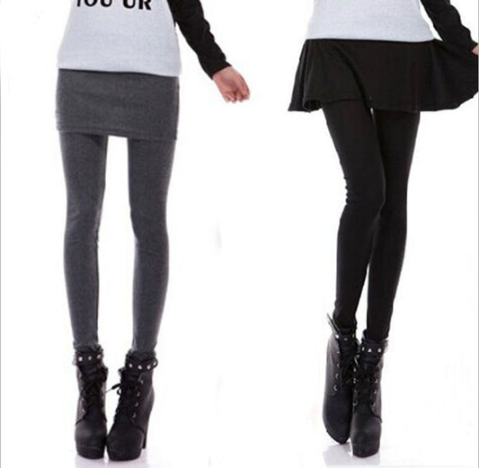Leggings Falsos con Efecto Dos Piezas - Culotte Ancho con Cierre y Efecto Adelgazante - Image 2