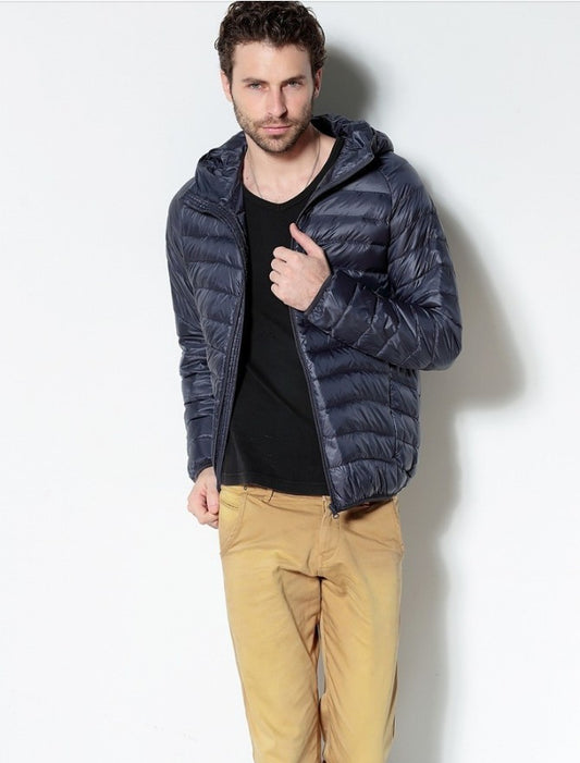 Chaqueta Acolchada Ligera con Capucha y Detalles a Rayas - Image 2
