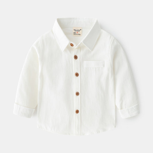 Camisa Infantil Colores Sólidos - Estilo Moderno para Niños - Image 2