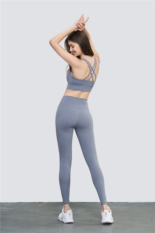 Conjunto Deportivo Mujer con Espalda Cruzada - Leggings y Top Yoga - Image 2