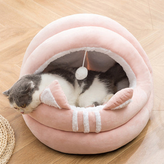 Cama Nido Semiencerrada para Gatos - Refugio Fresco de Verano - Image 2