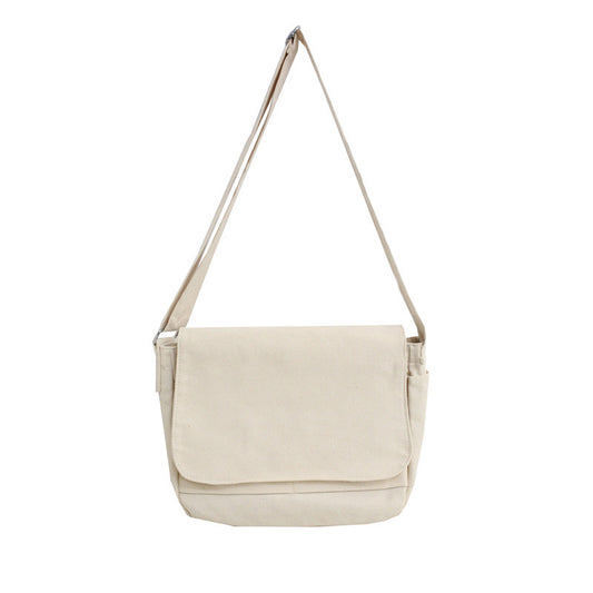 Bolsa Mensajero Minimalista de Lona Japonesa - Mochila un Hombro Estilo Coreano - Image 2