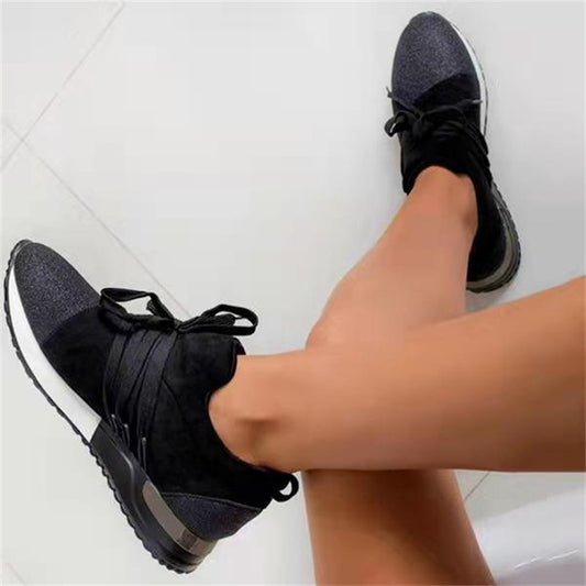 Tenis Casuales para Mujer con Estampado de Serpiente y Cordones - Image 2