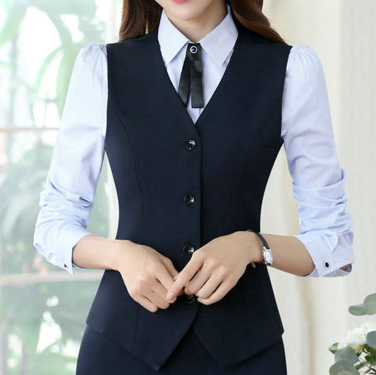 Pantalón Slim Cintura Alta Uniforme Profesional Salón Belleza Hotel - Image 2