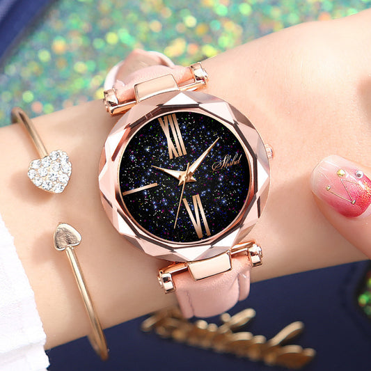 Reloj para Dama con Diseño de Cielo Estrellado Casual y Elegante - Image 2
