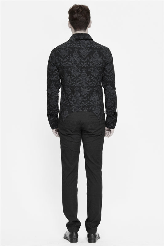 Camisa Hombre Cuello Alto Cremallera Bordada Manga Larga - Image 2