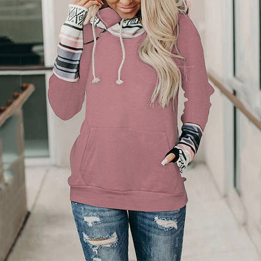 Sudadera Estampada con Capucha Acolchada y Costuras Decorativas - Image 2