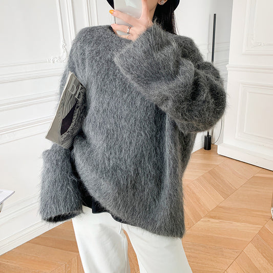 Suéter de Cuello Redondo en Lana de Alpaca Premium - Image 2