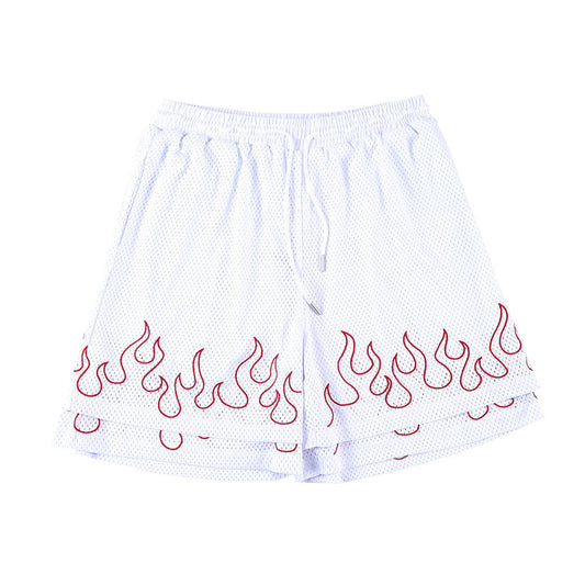 Shorts Deportivos Hombre con Diseño Flama Bordada - Tendencia 2024 - Image 2