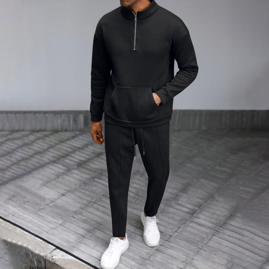 Conjunto Casual Suéter Cuello Alto con Cierre Medio y Pantalón - Image 2