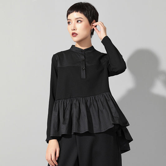 Blusa Entallada de Manga Larga con Patchwork para Bebé - Image 2