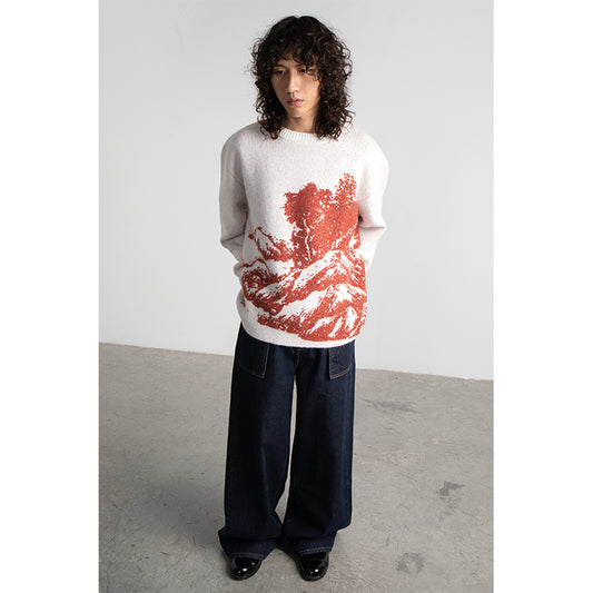 Suéter Casual para Hombre con Estampado de Paisaje - Image 2