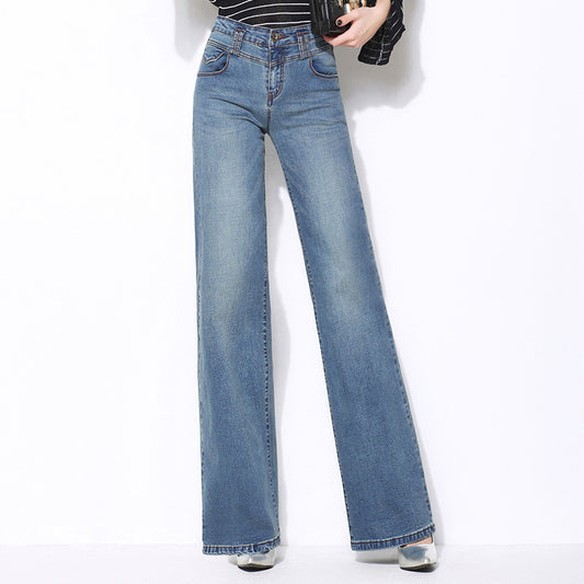 Pantalones Denim Rectos Anchos para Primavera y Otoño - Image 2