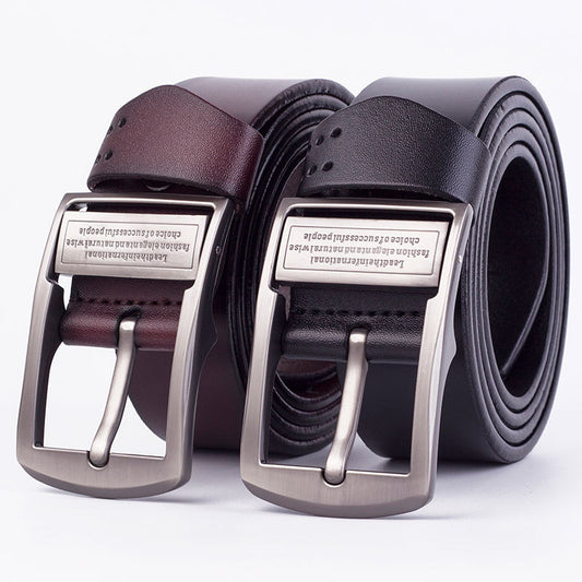 Cinturón de Cuero para Hombre con Hebilla de Pasador - Estilo Casual y Formal - Image 2