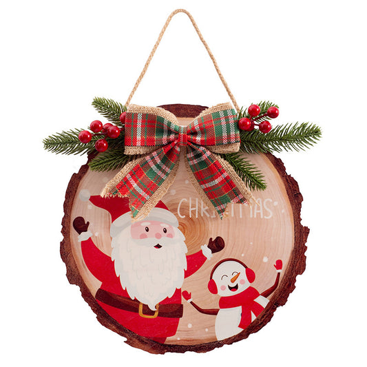 Adornos Navideños de Madera Rústicos con Etiqueta Colgante - Image 2