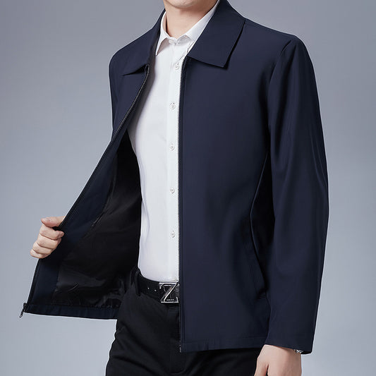 Chaqueta Casual con Solapa para Hombre Maduro - Image 2