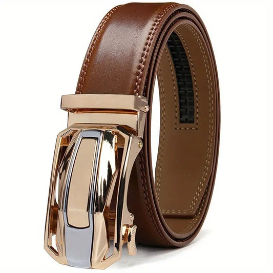 Cinturón de Cuero Doble Capa para Hombre - Elegancia Profesional y Casual - Image 2