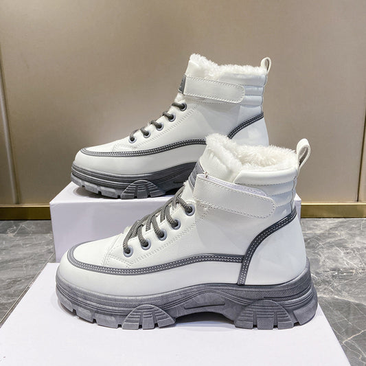 Botas Martin de Cuero Impermeables con Forro de Cachemira para Mujer - Image 2