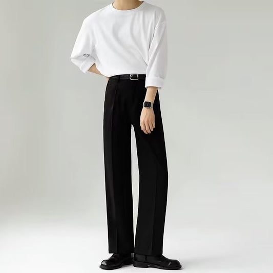 Pantalones de Corte Recto Sin Planchado con Caída Elegante - Image 2