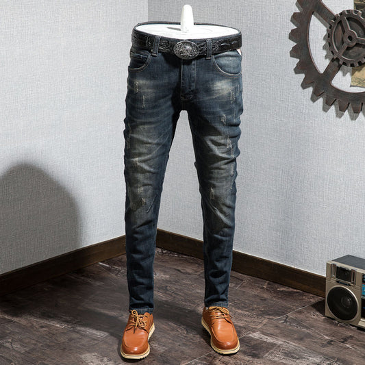 Jeans Retro Vintage Ajustado Coreano - Primavera y Otoño - Image 2
